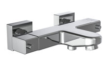 SIGNO thermostatische mengkraan bad, chroom comfortabele bediening schakelen tussen wan en hand douche ½" (Ø ca. 1,9 cm) keramisch ventiel bovenstuk uitwisselbaar thermostaat element temperatu afbeelding