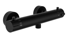 LONDON thermostatische mengkraan douche, 120 mm HOH-afstand, zwart mat 120mm Hart op Hart afstand voor de aansluiting keramisch ½" ventiel bovenstuk uitwisselbaar thermostaat element temperatu afbeelding