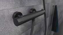LONDON thermostatische mengkraan douche, 120 mm HOH-afstand, zwart mat