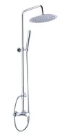 SUMATRA hoofddouche met ééngreepsmengkraan douche, chroom supervlakke hoofddouche met antikalk nozzles hoofddouche, Ø 31 cm moderne handdouche met antikalk nozzles, (b x l) ca. 3 x 22 cm in ho afbeelding