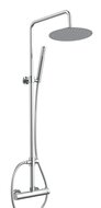 JAVA douchesysteem met thermostatische mengkraan, chroom supervlakke hoofddouche met antikalk nozzles, hoofddouhe: Ø approx. 25 cm handdouche met antikalk nozzles, maat: (b x l): ca. 3cm x 22 cm afbeelding