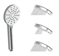 MADURA FRESH hoofddouche set met thermostatische mengkraan, chroom grote hoofddouche ca. Ø 24 cm moderne handdouche met 3 selecteerbare jets handdouche met drukknop voor het kiezen van een ander