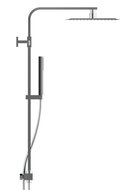 SUMBA hoofddouche set met thermostatische mengkraan, chroom supervlakke hoofddouche met antikalk nozzles, hoofddouhe: Ø approx. 30 x 30 cm handdouche met antikalk nozzles, maat: (b x l): ca. 4,2 x