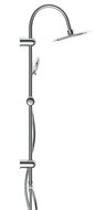 JAMAICA FRESH hoofddouche set, chroom grote wellness-hoofddouche met antikalk nozzles, (Ø ca. 20 cm) metalen douchestang max. lengte: ca. 101 cm (hoogte tot hoofddouche ca. 85 cm) vóór montage i afbeelding