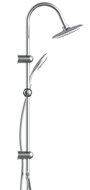 TENERIFFA hoofddouche set, chroom-wit grote wellness-hoofddouche (20,5 x 20,5 cm) met antikalk nozzles handdouche met 5 functies en antikalk nozzles handdouche: Ø ca. 12 cm metalen douchestang