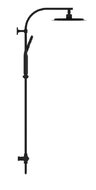MADURA FRESH hoofddouche set met thermostatische mengkraan, zwart mat