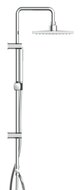 TOKYO hoofddouche set, chroom grote wellness-hoofddouche (20 x 20 cm) met antikalk nozzles handdouche (b x l): ca. 3,6 x 22 cm, 1 functie metalen douchestang max. lengte ca. 100 cm (hoogte tot h