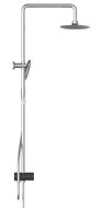 AQUASTAR hoofddouche set met zijdelingse planchet, chroom-antraciet wellness hoofddouche met antikalk nozzles, hoofddouche: ca. 20 x 20 cm handdouche, 3 functies, met antikalk nozzles, maat: (b x
