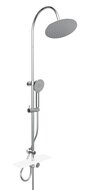 AQUASTAR hoofddouche set met planchet, chroom-wit supervlakke hoofddouche met antikalk nozzles, hoofddouhe: Ø approx. 25 cm handdouche met 3 functies, met antikalk nozzles, hoofddouche: Ø ca. 12 c afbeelding