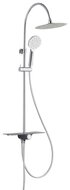 AQUASTAR hoofddouche set met planchet, chroom-antraciet supervlakke hoofddouche met antikalk nozzles, hoofddouhe: Ø approx. 25 cm handdouche met 3 functies, met antikalk nozzles, hoofddouche: Ø ca afbeelding