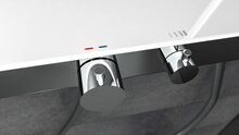 OCEAN thermostatische mengkraan douche met planchet, chroom-wit