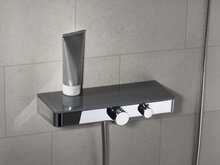 OCEAN thermostatische mengkraan douche met planchet, chroom-antraciet