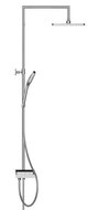 BLUEPERL hoofddouche set met planchet, chroom-zwart wellness-hoofddouche met antikalk nozzles, afmetingen: Ø ca. 22,5 x 22,5 cm handdouche, 1 functie met antikalk nozzles, handdouche: ca. 10,5 x 2