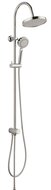 NIAGARA RAIN hoofddouche set, chroom grote wellness-hoofddouche, Ø 21 cm handdouche met 5 functies met antikalk nozzles Push-Button omsteller voor het switchen tussen hoofd en handdouche metal afbeelding