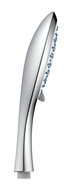 TROPIC wellness handdouche, 5 functies, chroom antikalk nozzles 5 functies selecteerbaar douchekop: Ø ca. 14 cm 100 nozzles ½" (Ø ca. 1,9 cm) verbinding voor doucheslang garantie: 3 jaar