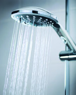 NIAGARA waterval handdouche, 5 functies, chroom antikalk nozzles 5 functies selecteerbaar inkl. waterval functie douchekop: Ø ca. 15 cm knop met waterstop functie - waterbesparing bij het inze