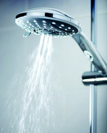 NIAGARA waterval handdouche, 5 functies, chroom antikalk nozzles 5 functies selecteerbaar inkl. waterval functie douchekop: Ø ca. 15 cm knop met waterstop functie - waterbesparing bij het inze