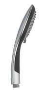 BROADWAY handdouche, 5 functies, zwart-chroom nobel design: zwart-chroom antikalk nozzles 5 functies douchekop: Ø ca. 12 cm inclusief waterbesparende pakking - tot wel 50% minder water verbr