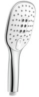 MONZA II handdouche, 3 functies, chroom-wit antikalk nozzles 3 selecteerbare jets douchekop: Ø ca. 10 cm inclusief waterbesparende pakking- tot wel 50% minder water verbruik ½" (Ø ca. 1,9 cm afbeelding