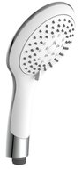BROADWAY handdoucheset, chroom-wit antikalk nozzles 5 functies douchekop: Ø ca. 11,5 cm kunststof doucheslang, lengte 150 cm inclusief waterbesparende pakking - tot wel 50% minder water verb afbeelding