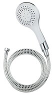 BROADWAY handdoucheset, chroom-wit antikalk nozzles 5 functies douchekop: Ø ca. 11,5 cm kunststof doucheslang, lengte 150 cm inclusief waterbesparende pakking - tot wel 50% minder water verb