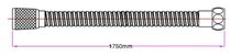 HOGAFLEX M-6 doucheslang, roestvrij staal verchroomd lengte: ca. 175 cm ½" (Ø ca. 1,9 cm) standaard aansluiting inclusief waterbesparende pakking - tot wel 50% minder water verbruik garantie: