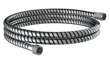 HOGAFLEX K-2 doucheslang, kunststof, chroom-zwart lengte: ca. 200 cm ½" (Ø ca. 1,9 cm) standaard aansluiting inclusief waterbesparende pakking - tot wel 50% minder water verbruik garantie: 3 j afbeelding