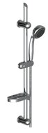 FRESH doucheset, 70 cm stang, 8 functies, chroom antikalk nozzles 7 functies en waterstop functie douchekop: Ø ca. 9 cm douchestang van metaal, lengte: ca. 70 cm wandbevestiging in hoogte ve afbeelding