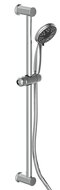 BARI doucheset, 3 functies, stang 60cm, chroom antikalk nozzles 3 selecteerbare jets douchekop: Ø ca. 10 cm stang van metaal, lengte: ca. 66 cm flexibele doucheslang van metaal, ca. 150 cm afbeelding