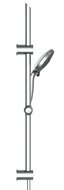 ADRIA doucheset, 5 functies, stang 63 cm, chroom antikalk nozzles 4 selecteerbare jets en waterstop functie douchekop: Ø ca. 12,5 cm stang van metaal, lengte: ca. 63 cm wandbevestiging in ho