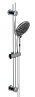 FLORENZ doucheset, 5 functies, stang 70 cm, chroom antikalk nozzles 5 functies en knop voor waterstop functie douchekop: Ø ca. 15 cm metalen douchestang, lengte: ca. 70 cm wandbevestiging in afbeelding
