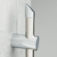 FLORENZ doucheset, 5 functies, stang 70 cm, chroom antikalk nozzles 5 functies en knop voor waterstop functie douchekop: Ø ca. 15 cm metalen douchestang, lengte: ca. 70 cm wandbevestiging in