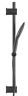 RAVEN doucheset, 3 functies, stang 70 cm, zwart mat antikalk nozzles 3 functies en knop voor waterstop functie douchekop: Ø ca. 15 cm metalen douchestang, lengte: ca. 70 cm wandbevestiging i
