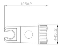 BH-6PR glijder voor douchestang, chroom van ABS, kunststof voor douchestangen met 18 mm diameter garantie: 3 jaar