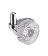 BH-7PR glijder voor wandhouder met pen voor handdouche, chroom van ABS, kunststof met pin voor douchestangen met 18 mm diameter geschikt voor standaard handdouches in combinatie met art. nr. 6 afbeelding