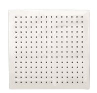 SUMBA hoofddouche, chroom antikalk nozzles supervlakke hoofddouche van roestvrij staal hoofddouche: ca. 30 x 30 cm ½" (Ø ca. 1,9 cm) aansluiting garantie: 5 jaar