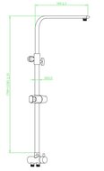 METZ douchestang voor hoofddouche, chroom lengte: ca. 78-115 cm ½" (Ø ca. 1,9 cm) aansluiting ACCESSOIRES: omsteller (wissel van hoofddouche en handdouche) glijder voor douchestang garantie: