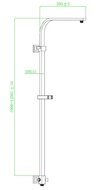 MONACO douchestang voor hoofddouche, chroom lengte: ca. 90-120 cm ½" (Ø ca. 1,9 cm) aansluiting omsteller (wissel van hoofddouche en handdouche) glijder voor douchestang garantie: 5 jaar
