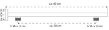 RENNES douchearm voor wandmontage, chroom lengte: ca. 40 cm ½" (Ø ca. 1,9 cm) aansluiting incluis rozet garantie: 5 jaar