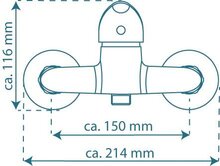 MAGNA ééngreepsmengkraan douche, chroom keramische schijven geluidsarme, verwisselbare 40 mm-cartouche ½" (Ø ca. 1,9 cm) verbinding voor doucheslang metalen greep garantie: 5 jaar