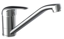 MAGNA ééngreepsmengkraan keuken, chroom kraan met verlengde uitloop en draaibereik 360° keramische schijven geluidsarme, verwisselbare 40 mm-cartouche flexibele metalen aansluitslangen volgens afbeelding