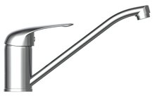 MAGNA ééngreepsmengkraan keuken, chroom kraan met verlengde uitloop en draaibereik 360° keramische schijven geluidsarme, verwisselbare 40 mm-cartouche flexibele metalen aansluitslangen volgens