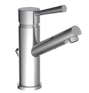 CORNWALL ééngreepsmengkraan wastafel, chroom draaibare uitloop keramische schijven geluidsarme, verwisselbare 35 mm-cartouche mousseur "Made in Germany" flexibele metalen aansluitslangen vol afbeelding