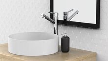 CORNWALL ééngreepsmengkraan voor wastafel opbouw, chroom