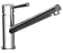 CORNWALL ééngreepsmengkraan keuken, chroom kraan met draaibare uitloop en draaibereik 150° keramische schijven geluidsarme, verwisselbare 35 mm-cartouche flexibele metalen aansluitslangen volg afbeelding