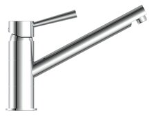 CORNWALL ééngreepsmengkraan keuken, chroom kraan met draaibare uitloop en draaibereik 150° keramische schijven geluidsarme, verwisselbare 35 mm-cartouche flexibele metalen aansluitslangen volg