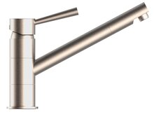 CORNWALL ééngreepsmengkraan keuken, roestvrij staal-look kraan met draaibare uitloop en draaibereik 150° keramische schijven geluidsarme, verwisselbare 35 mm-cartouche flexibele metalen aanslu