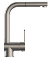 LONDON ééngreepsmengkraan keuken,lage druk, met uittrekbare sproeier, roestvrij staal lage druk kraan - alleen geschikt voor lage druk boilers/kleine accumulatoren (onder wastafel model) hoge uitl