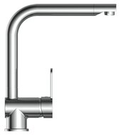 RIO ééngreepsmengkraan keuken met hoge uitloop, chroom elegante kraan met hoge uitloop en draaibereik 360° cold-start functie - koud water bij greep in de middelste stand keramische schijven g