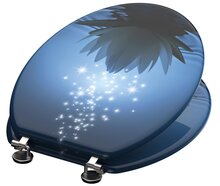MDF WC-bril WATER LILY lange levensduur: extreem onbreekbaar en krasbestendig eenvoudig schoon te maken dankzij het gladde oppervlak eenvoudige installatie: compleet bevestigingsmateriaal inbegr